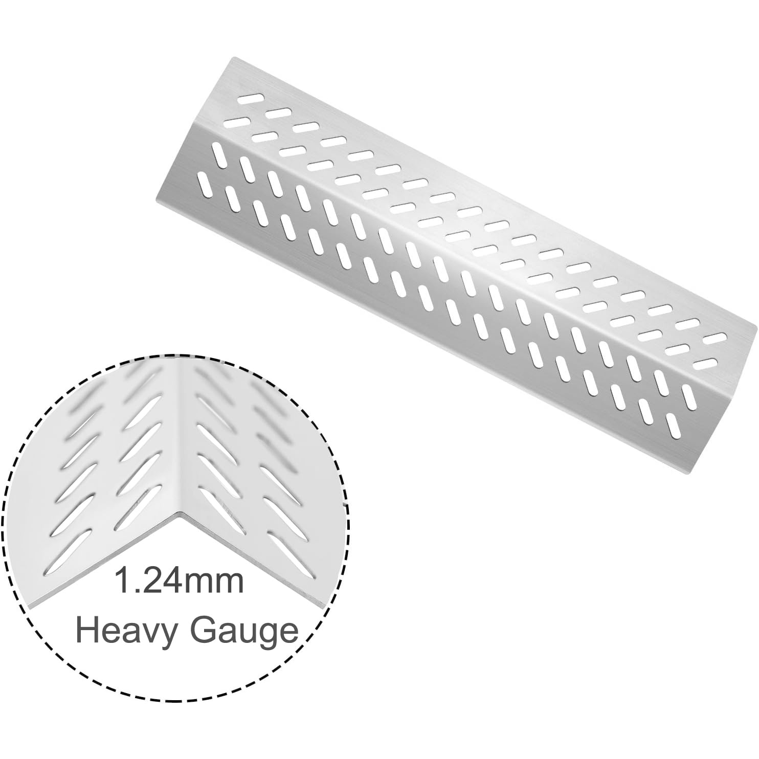 Edelstahl Heizplatten/Flame Tamer Set Für 4-Brenner Grills | Ersatz Für Bull, Cal Flame, Lion | Kompatibel Mit 47628, 87048, 26038 Uvm.