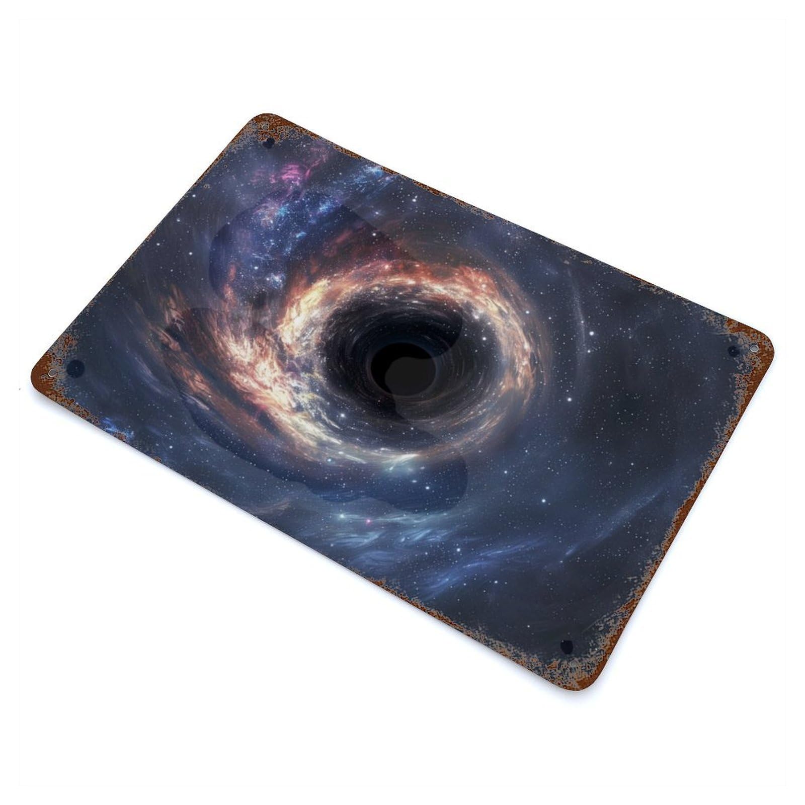 Void Gaze Rusty Metal Tin Sign 11.8"x7.9", for Basement, Hobby Room And Garage Decor, Retro Wall Decor