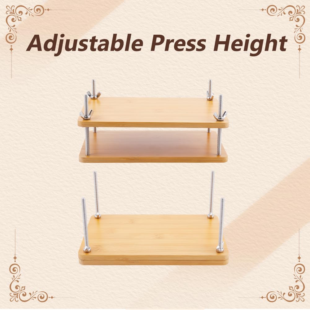 DICOSMETIC Pressa per Libri Pressa per Libri In Bambù Rilegatura di Libri Strumento Stabile per Rilegatura di Libri Pressa per Carta Manuale Rilegatura di Libri Fatta A Mano Kit