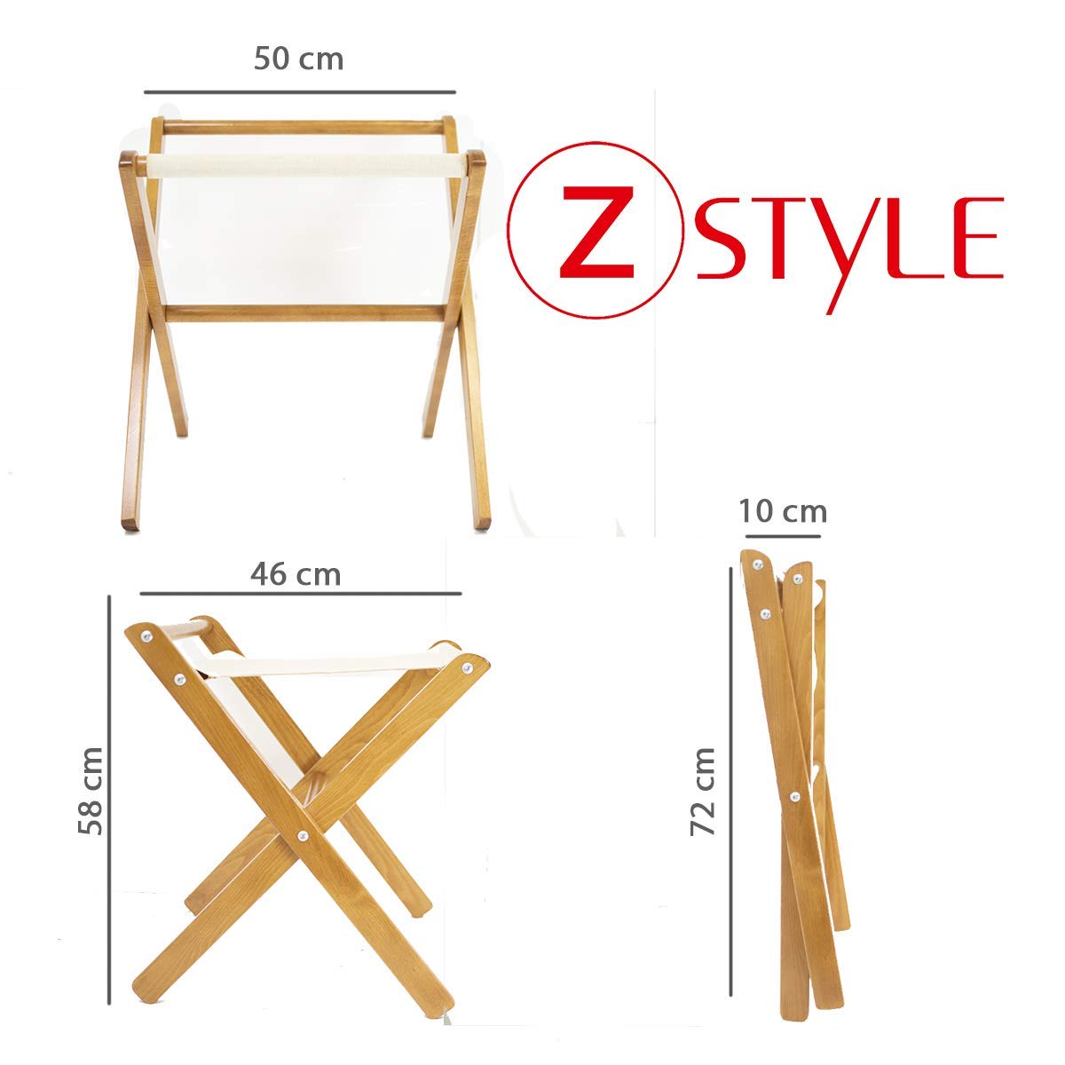 ZStyle Porta valigie portavaligia reggivaligie Legno Camera Letto arredo Design ciliegio B&B albergo Hotel …