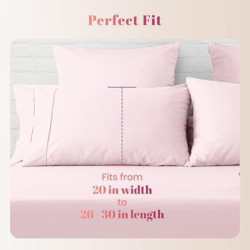 Miniatura 3 de Ashton Pillowcases Premium 1000-Thread-Count Egyptian Feel 100% Cotton Pillowcases - Soft, Breathable, Bright White StandardQueen 2 Pc Pillowcase,