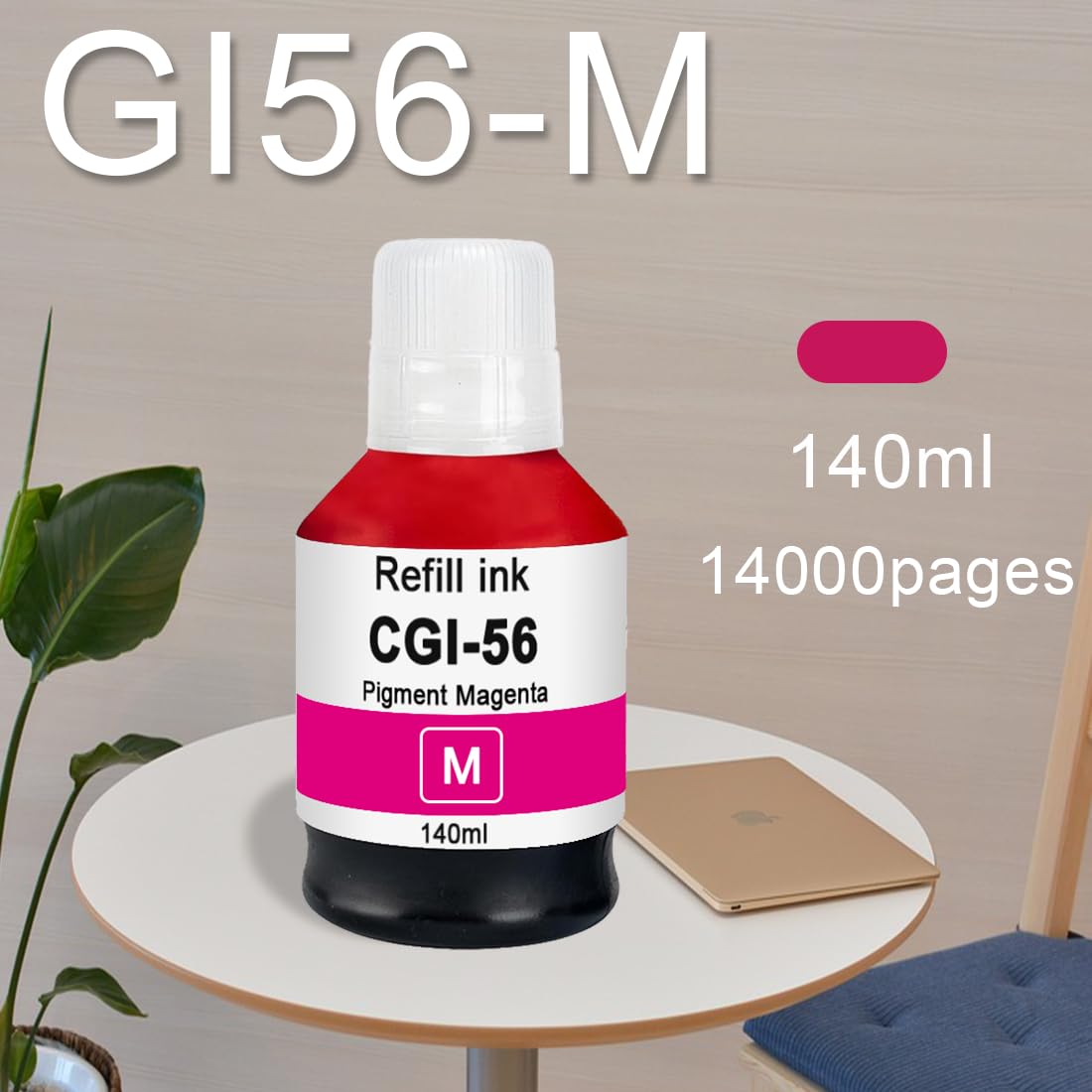 Doree Lot de 5 Bouteilles d’Encre GI-56 Compatibles avec Canon MAXIFY