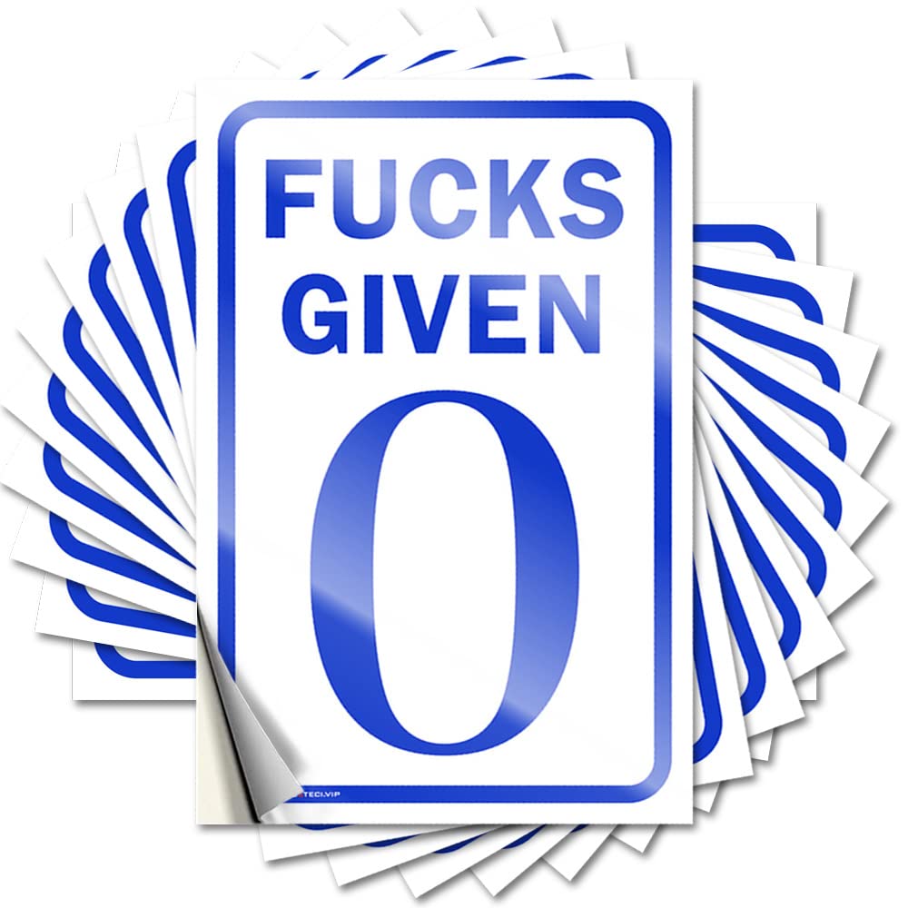 Scented Tattoos, Dorm Decorations Collection Fucks Given 0 | Funny Quote Truck Decals(8X12CM)