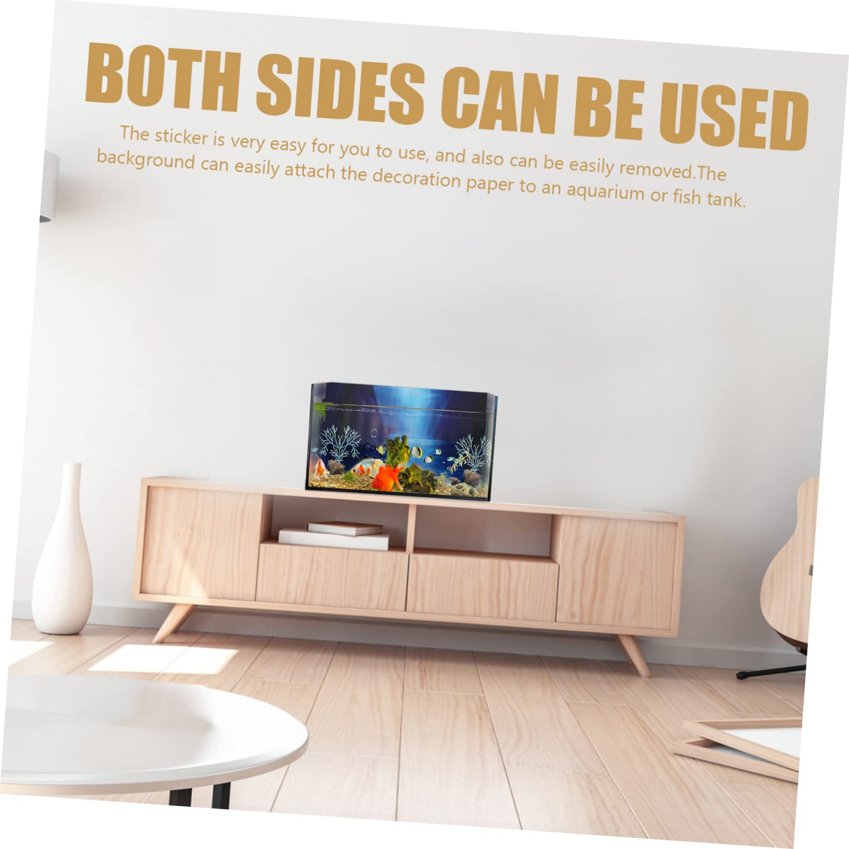 BESPORTBLE 4pièces Fish Tank Decal Adhésif Décoration De Fond Aquatique pour Aquarium Autocollant Relief avec Motif sous-Marin Unique Facile à Installer