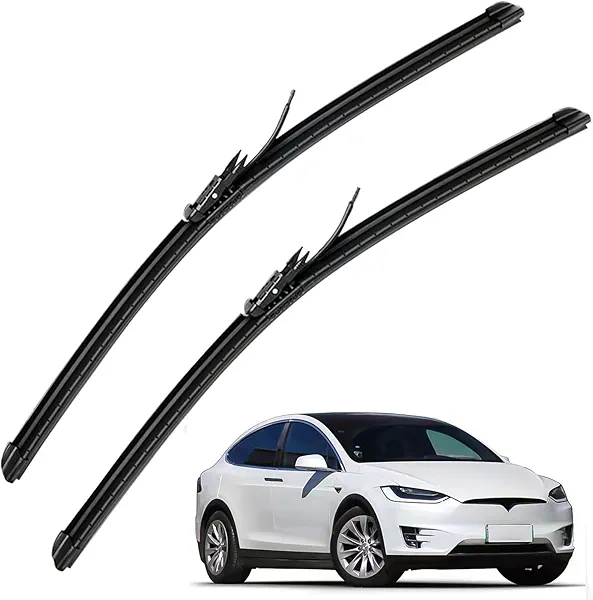 Windshield Wiper Blades for Tesla Model X with Integrated Washing,Tesla Silicone Windscreen Wiper Blades All-Seasons applicable, Original Equipment Accessories (28"+ 18" pair for front windshield)