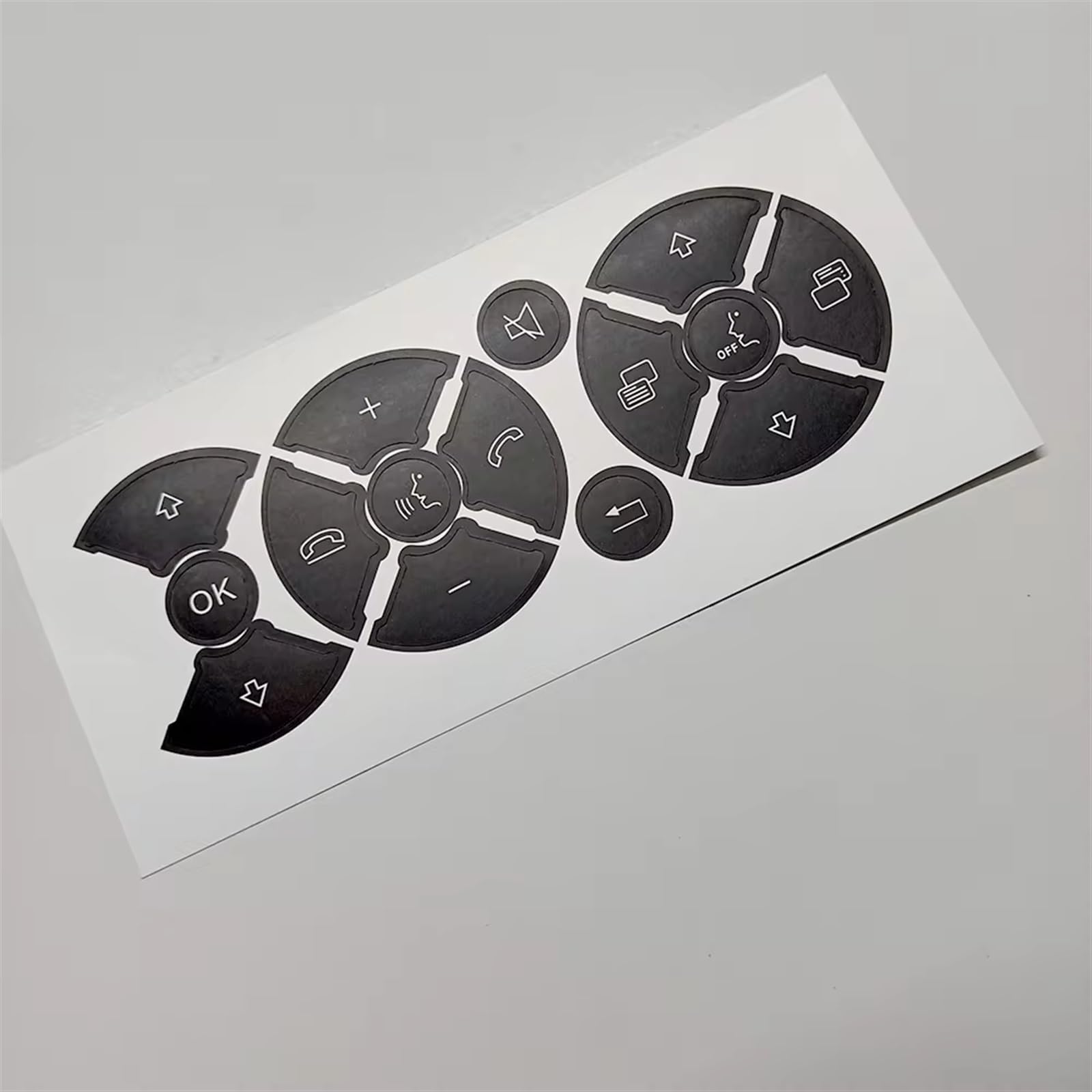 Button Repair Sticker Compatible with Benz for Class for Convertible A207 Car Steering Wheel Button Repair Sticker Decal(A)