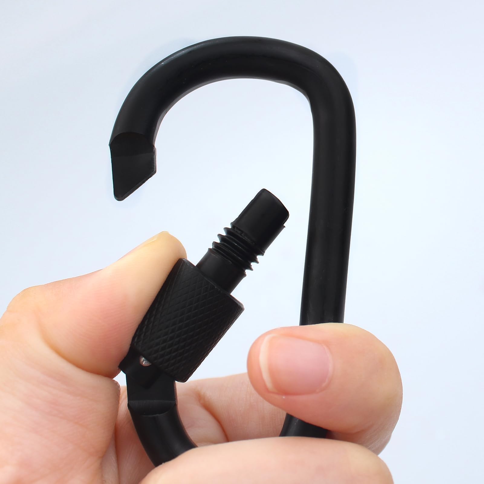 2 Piezas Mosqueton Negro,Mosqueton Pequeño,Mosquetones Pequeños,Carabiner,para Colgar Objetos Pequeños,Pescar,Acampar,Decorar