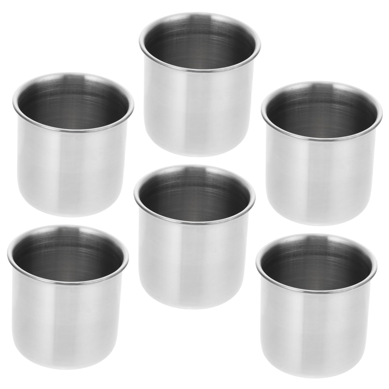 6 Piezas Vasos Medidores Inoxidable de Tazas Pequeñas para Medición y Uso Doméstico Resistentes y Reutilizables