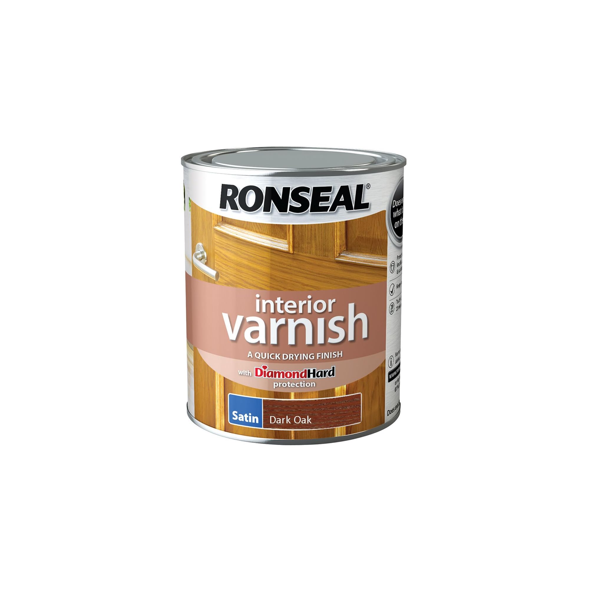 Ronseal Dark Oak Interior Varnish Satin 750Ml