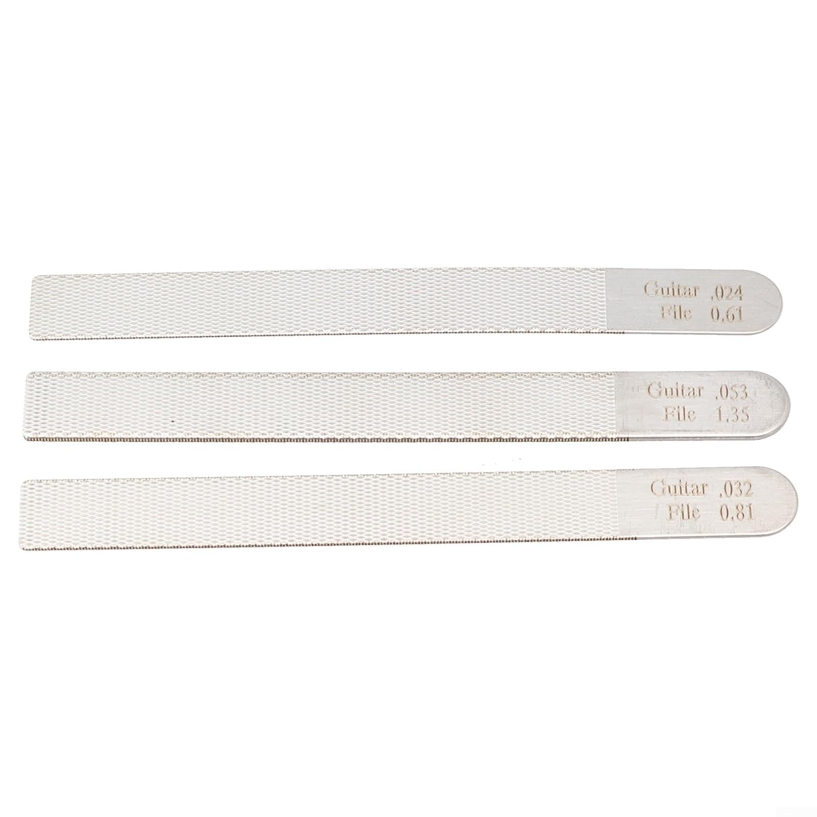 Juego de 3 limas de tuerca de guitarra, kit de reparación de guitarra de acero inoxidable, kit de reparación de limas de traste de guitarra para la mayoría de guitarristas, luthiers, bajistas
