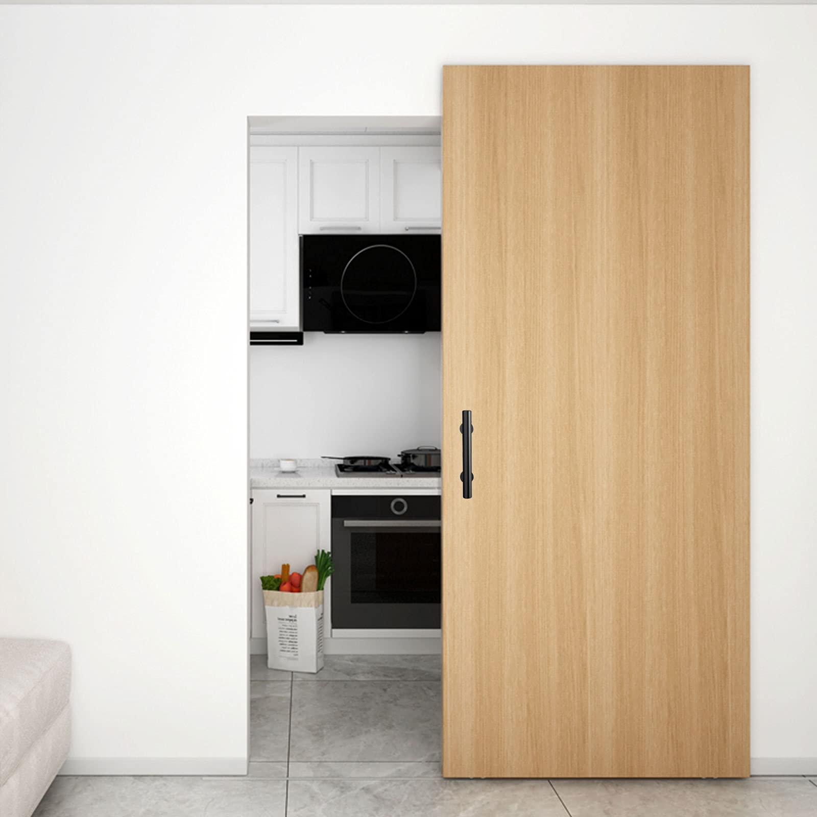 Modern Black Sliding Barn Door Handle - FREE SHIPPING -6 Modern Black Sliding Barn Door Handle - FREE SHIPPING -6