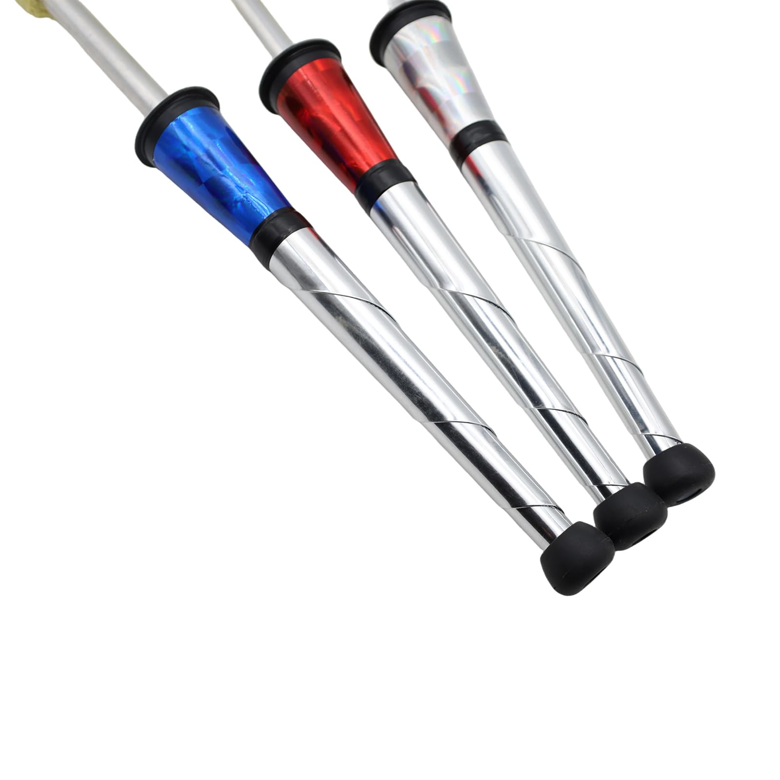 Fire Torch Juggling Club - Set di 3 pezzi, colore: Blu rosso argento