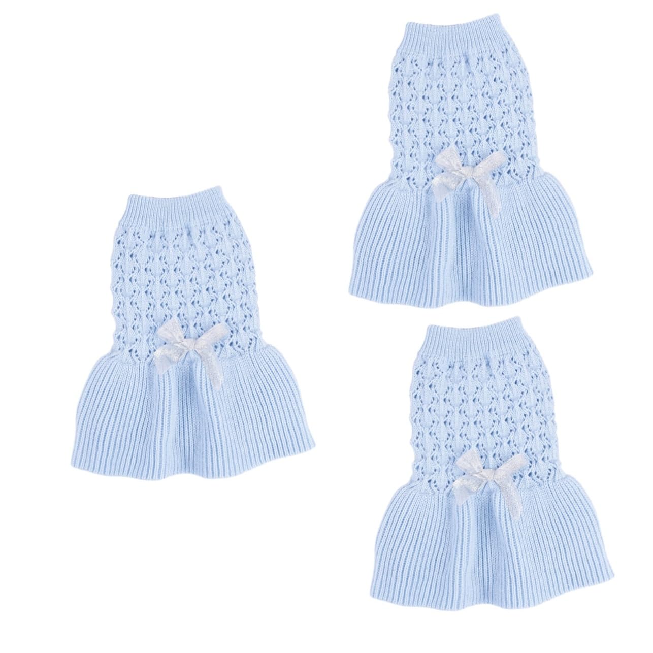 BESPORTBLE 3 Pezzi di Abbigliamento per Animali Domestici A Due Zampe Vestito in Lana per Cuccioli Maglione A Molla per Animali Domestici Vestito Adorabile per Gatti