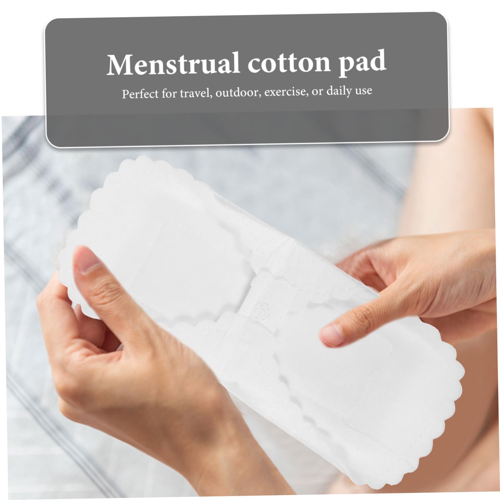 FRCOLOR Protector de Bragas Menstruales de Algodón Reutilizable para Uso Diario, 10 Piezas Tela de Algodón Lavable y Diseño Cómodo para Mujeres y Niñas