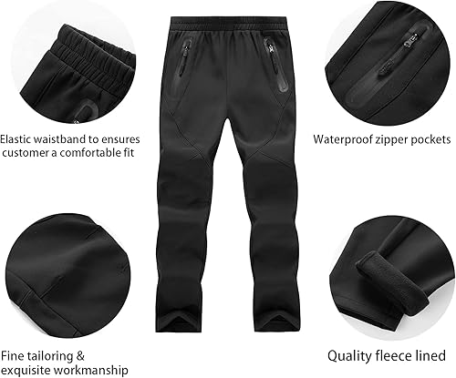 Miniatura 2 de WULFUL Kids Waterproof Snow Ski Pants Boys Girls Outdoor Winter Fleece Hiking Insulated Snowboard Pants