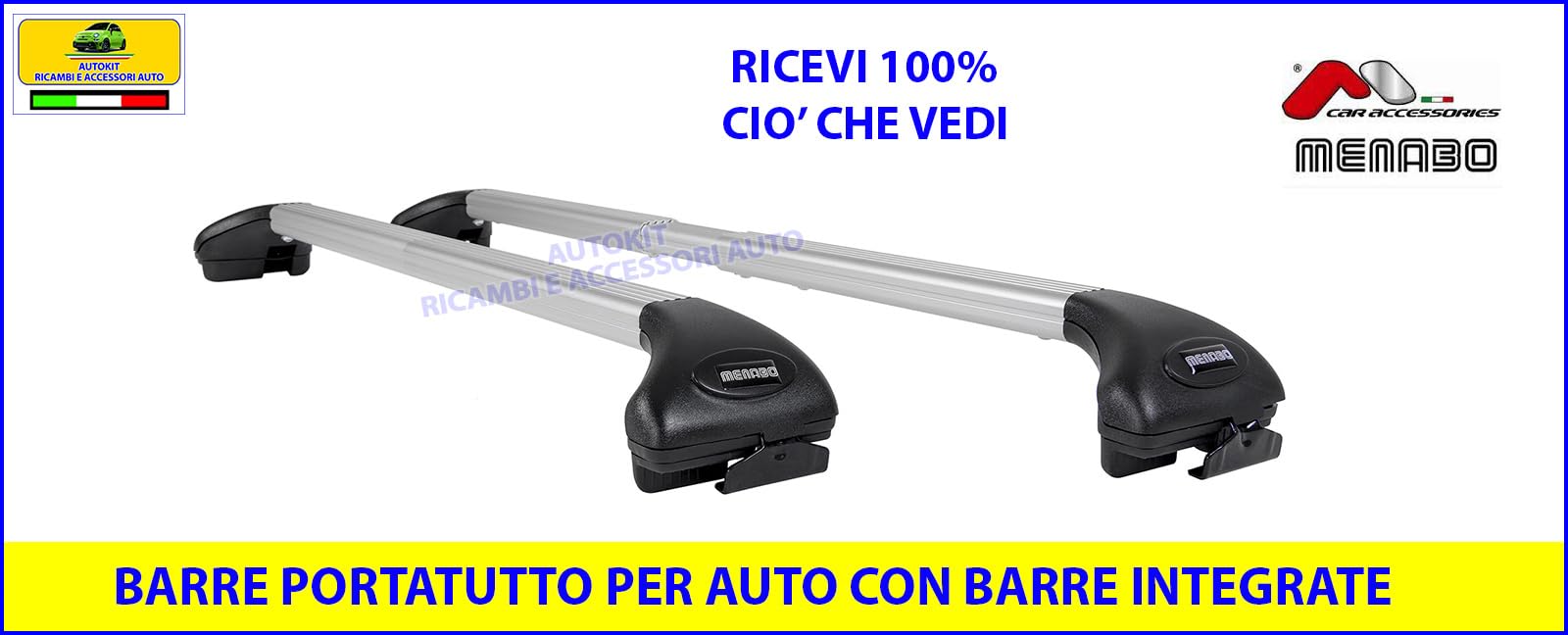 BOX BAULE da tetto Auto "FARAD" da 430 litri PORTAPACCHI + 2 BARRE PORTATUTTO Specifiche per Q4 E-TRON Prodotte dal 2021 in poi - 1-93431 - M12060000
