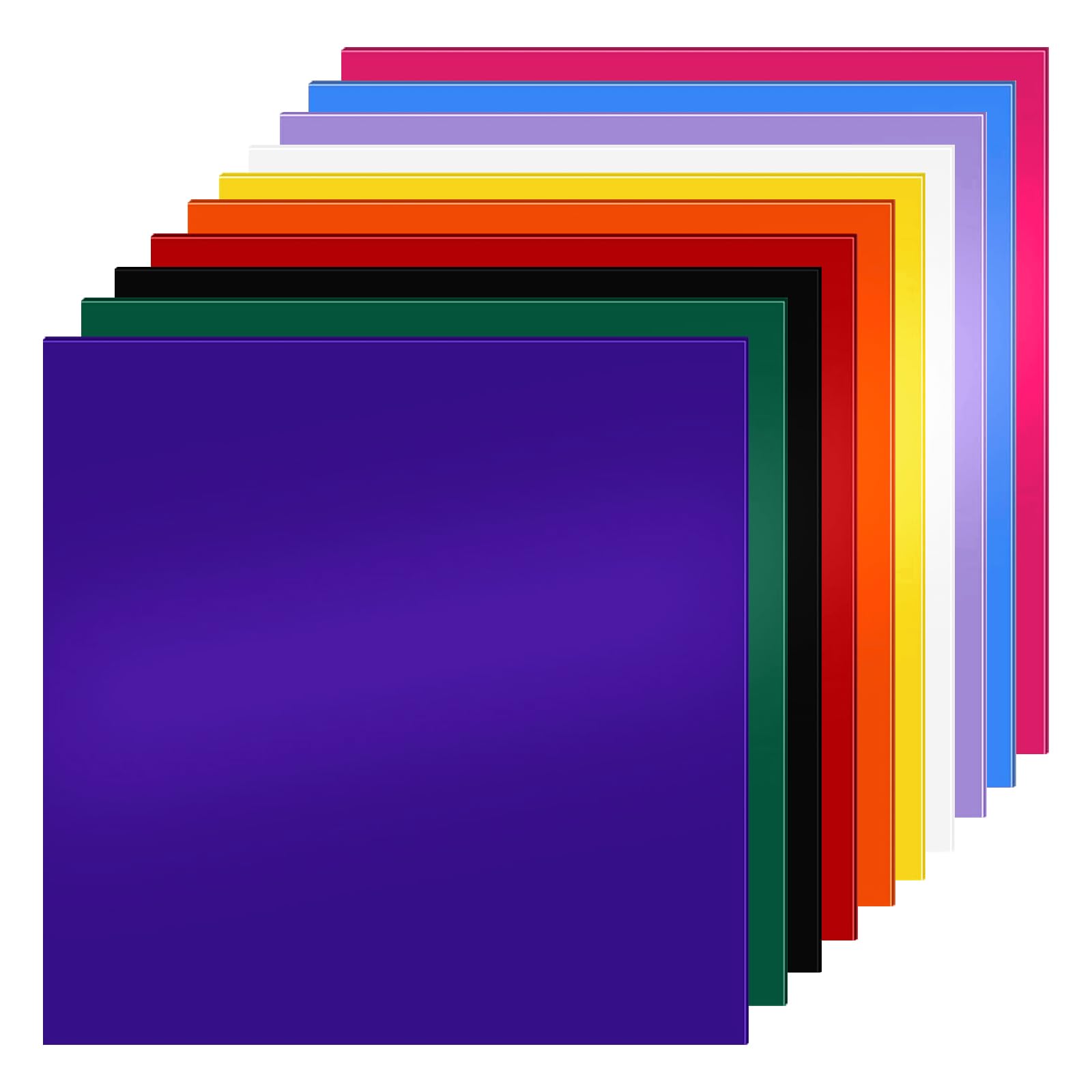 Placa de plástico acrílico multicolor para corte láser y grabado, 10 unidades