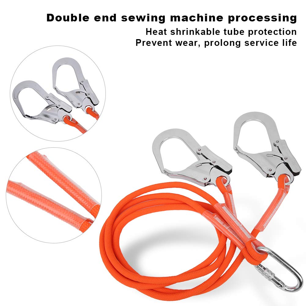 Longe de Protection Contre Les Chutes de Travail aérien léger 1.6M Corde de Survie de Construction extérieure Ceinture de sécurité de Travail aérien résistant à l'usure pour la Construction