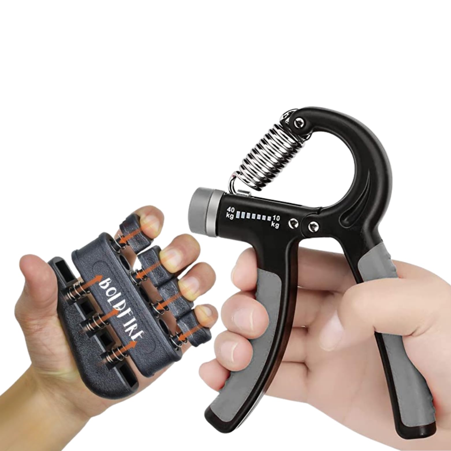 BoldFire Grip Strengther Trainer Kit (2 Pack, Forearm Strengthener, Hand Squeezer Hand Grip/Fitness Grip) (B0CXF9MV5G) Amazon Price History, Amazon Price Tracker