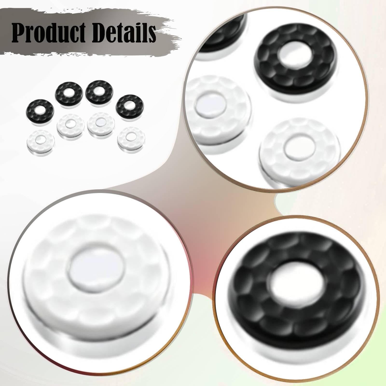 8 Shuffleboard Pucks, Familienspiel, Mini Brett, Rollend, Edelstahl, Leicht, Geeignet für Kinder, Schwarz-Weiss