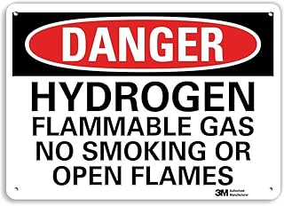 SmartSign “Danger - Hydrogen, Flammable Gas, No Smoking Or Open Flames†Sign | 10