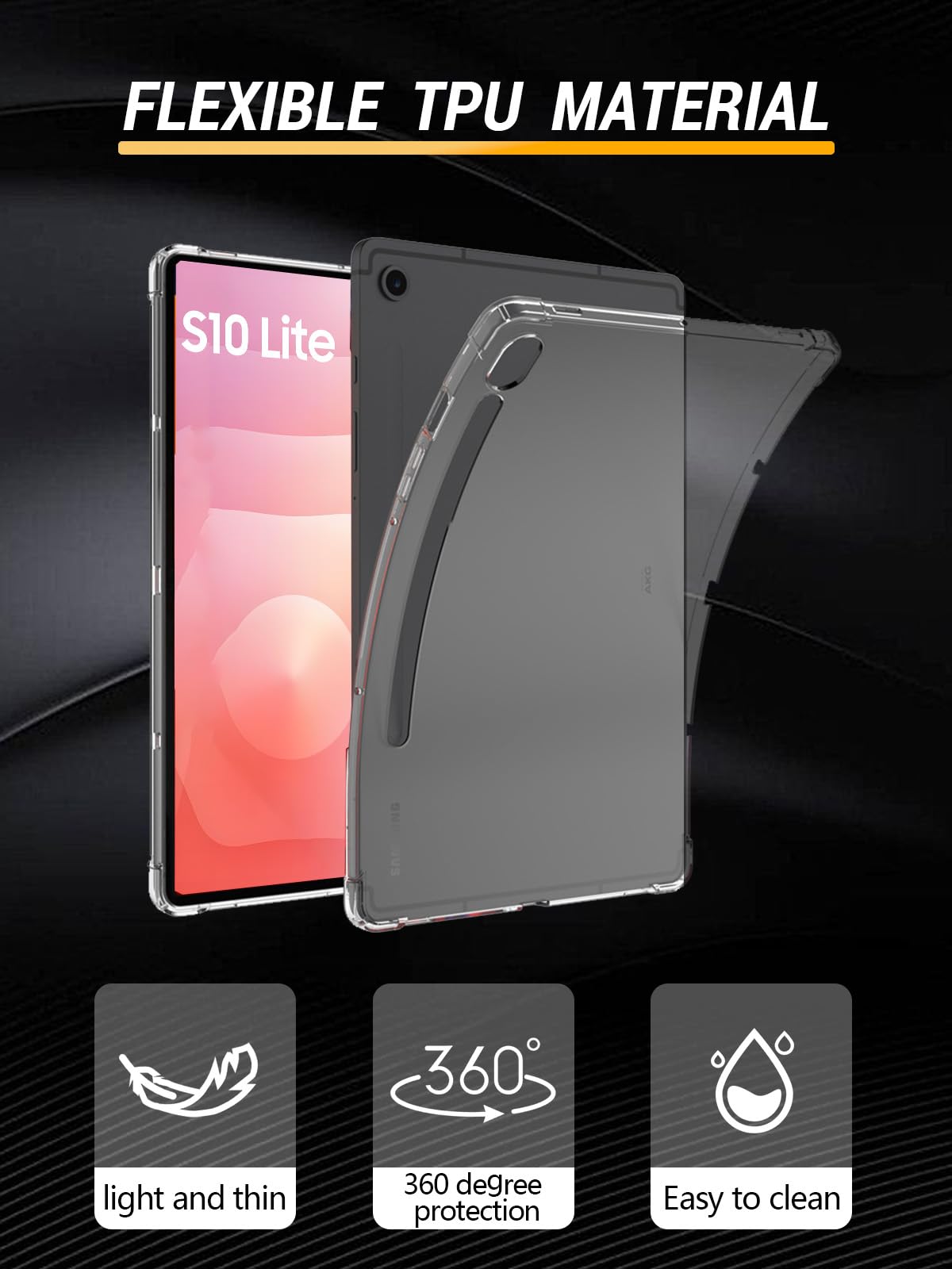 Amazon.com: FJIASTB Clear Case for Samsung Galaxy Tab S10 Lite