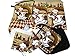 Bundle of Kitchen Linens by Home Collection Featuring: Kitchen Towels, Pot Holders, Oven Mitts, Dishcloths, Dish Drying Mat (7, Happy Chef)