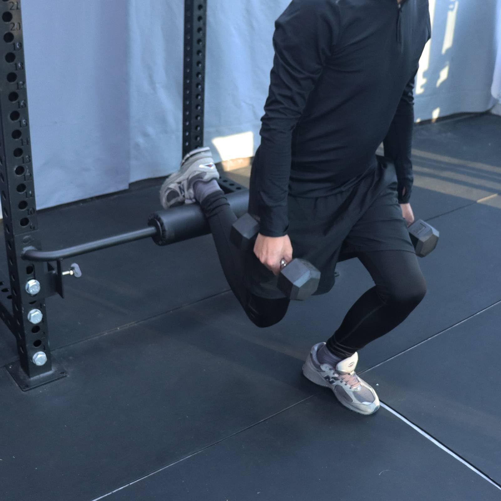 Fitness Training Stand para Rack de Sentadillas Soporte Reforzado Revestimiento de PU Multifuncionalidad Adecuada para Rutinas de Fuerza Musculación