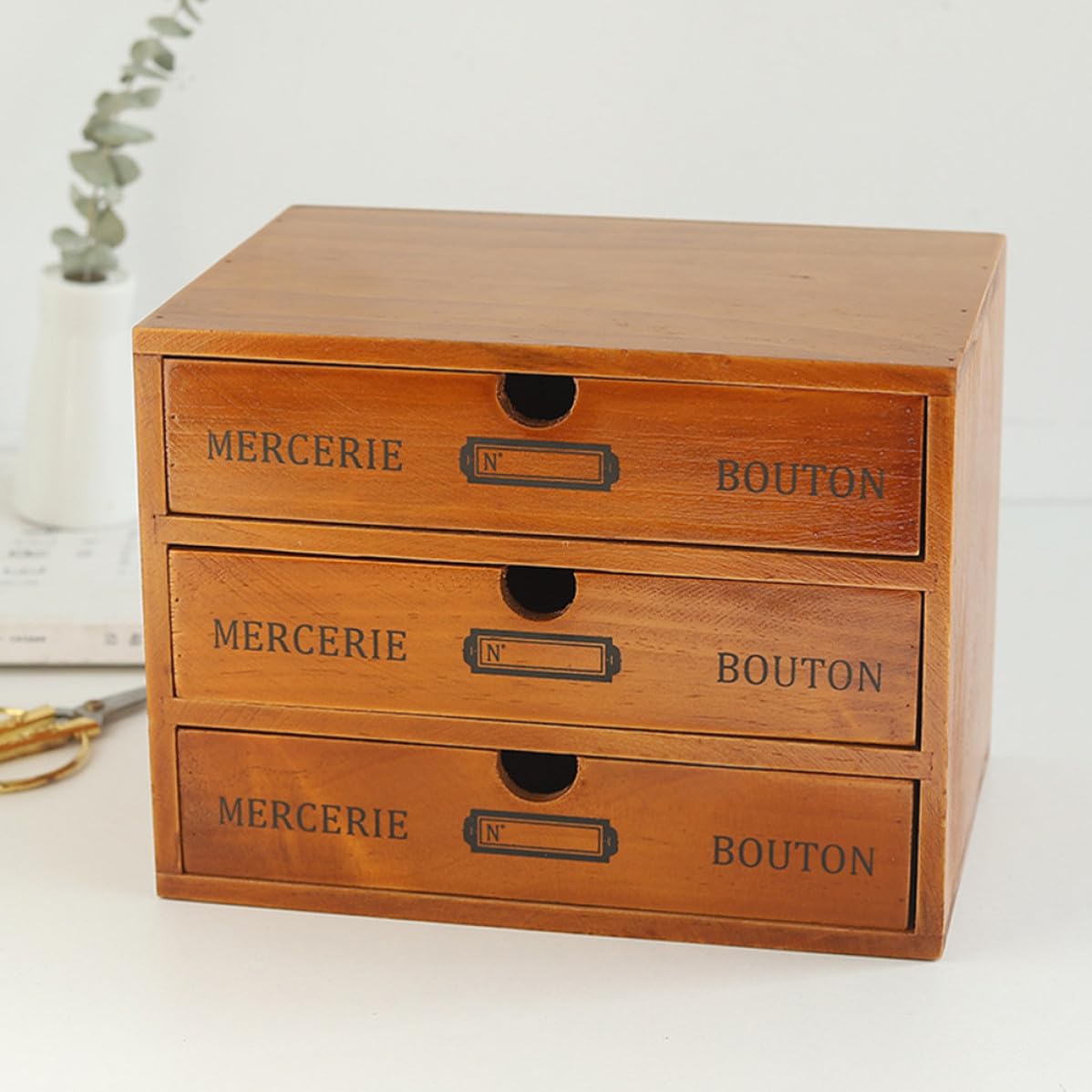Organizzatore da Scrivania con Cassetti in Legno, Grande Capienza | Ufficio e Comodini, Uso Multifunzione, Facile da Pulire, Facile da Usare, Struttura con Cassetto