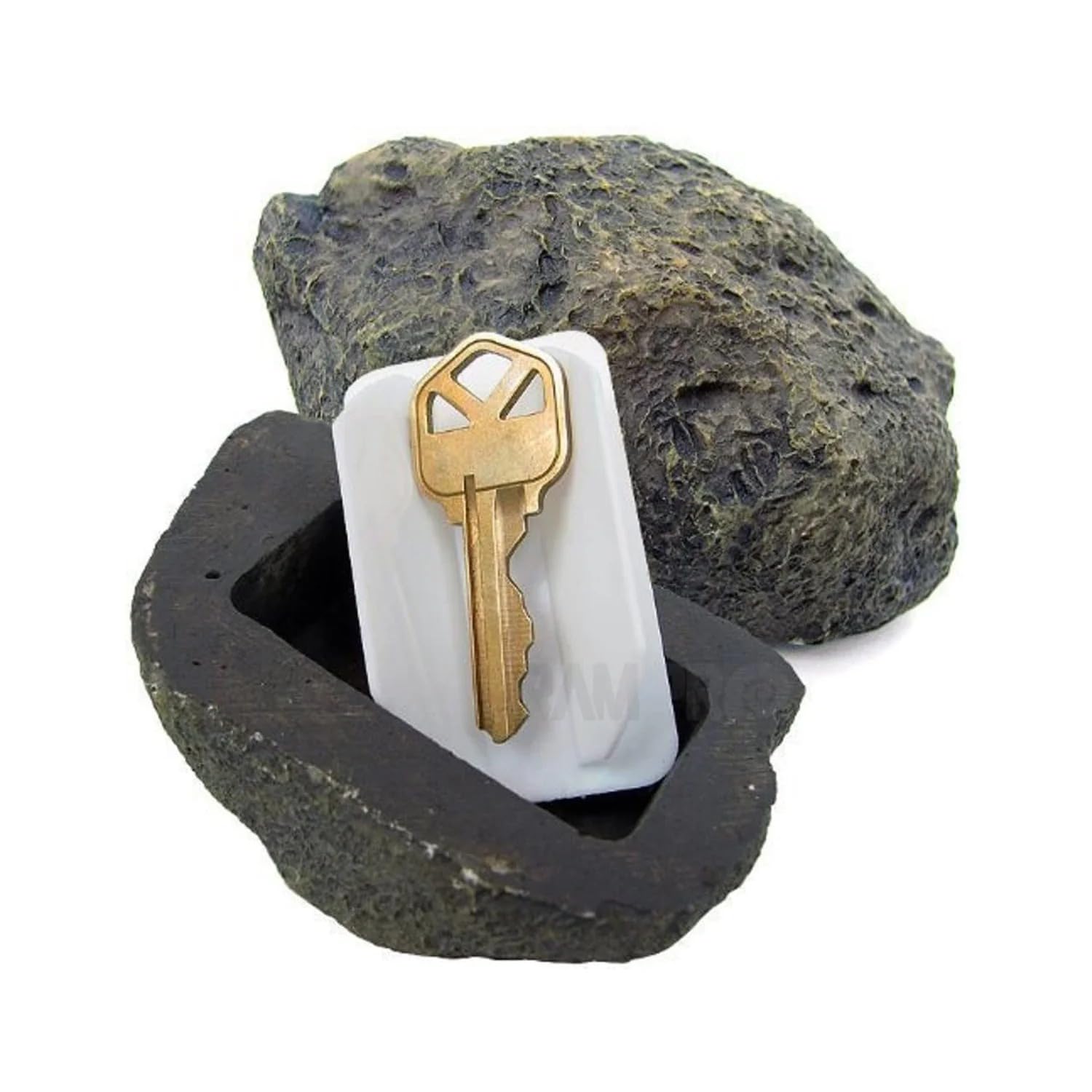 Realistic Stone Rock Key Hider for Outdoors – Hidden Weatherproof Emergency Spare Key Storage for Home & Garden-image-28