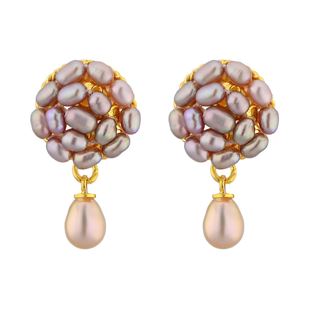 Sri Jagdamba Pearls Dealer Elegance Drop Pearl Earrings For Women & Girls | Pink AA Freshwater Pearls | Fit For Any Indo-Western | With Certificate of Authenticity Of Pearls (B01ARJQUTI) Amazon Price History, Amazon Price Tracker