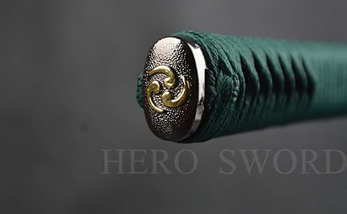 Miniatura 4 de HERO SWORD Hecho a mano Naginata Combat Damasco Doblado Acero Japonés Samurai Espada Espada Espada Espiga Completa Hoja Muy Afilada