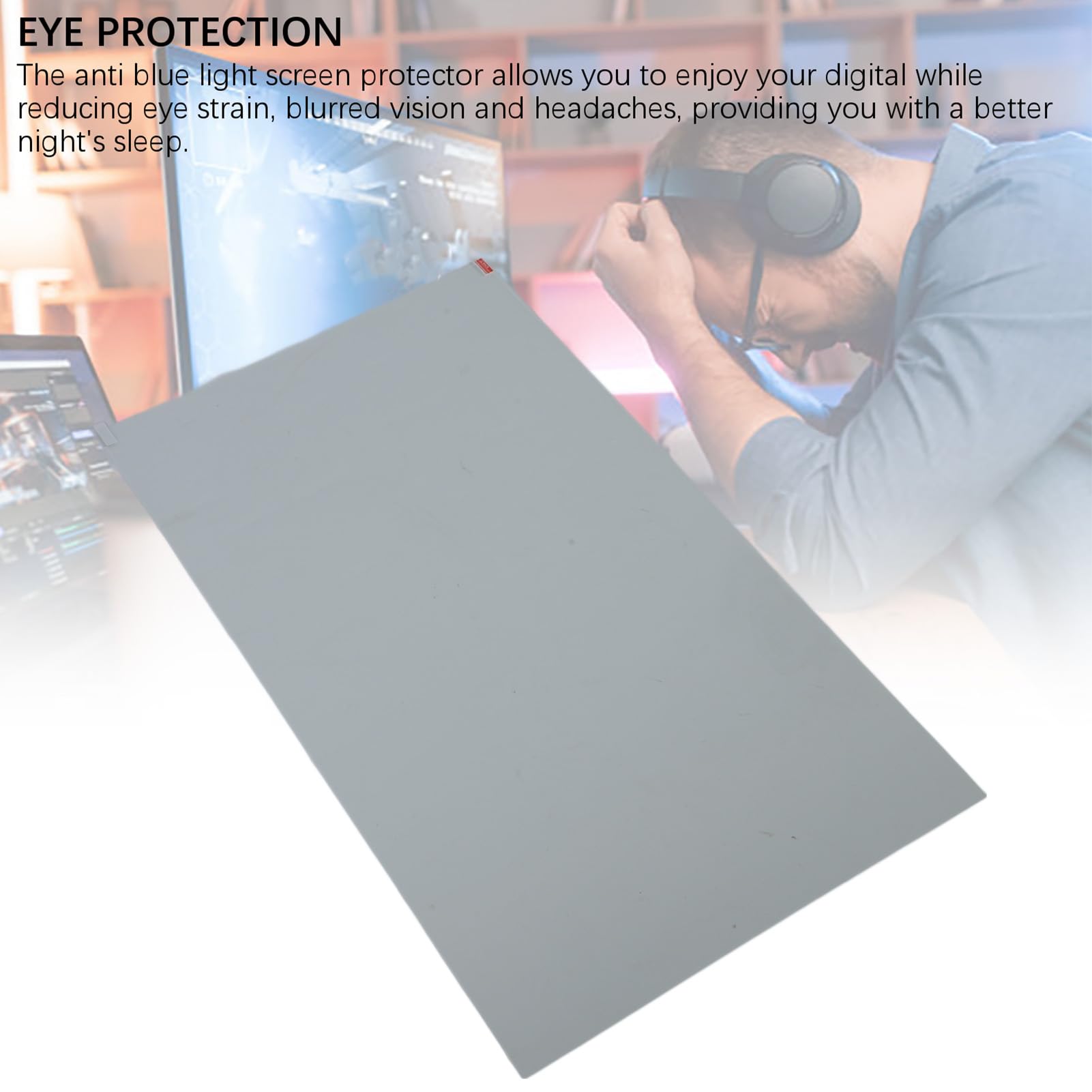 GOWENIC Protecteur D'écran Bloquant la Lumière Bleue de 32 Pouces, Filtre de Lumière Bleue PC, PET Réduit la Fatigue Oculaire, Couverture D'écran de Guard des Yeux pour écran