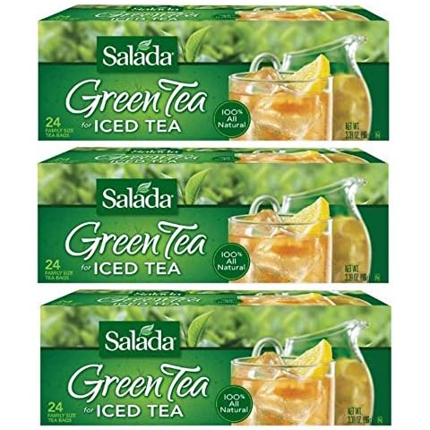 Salada Green Tea For Iced Tea - Family Size 24 Count Tea Bags - 3 Pack Cover