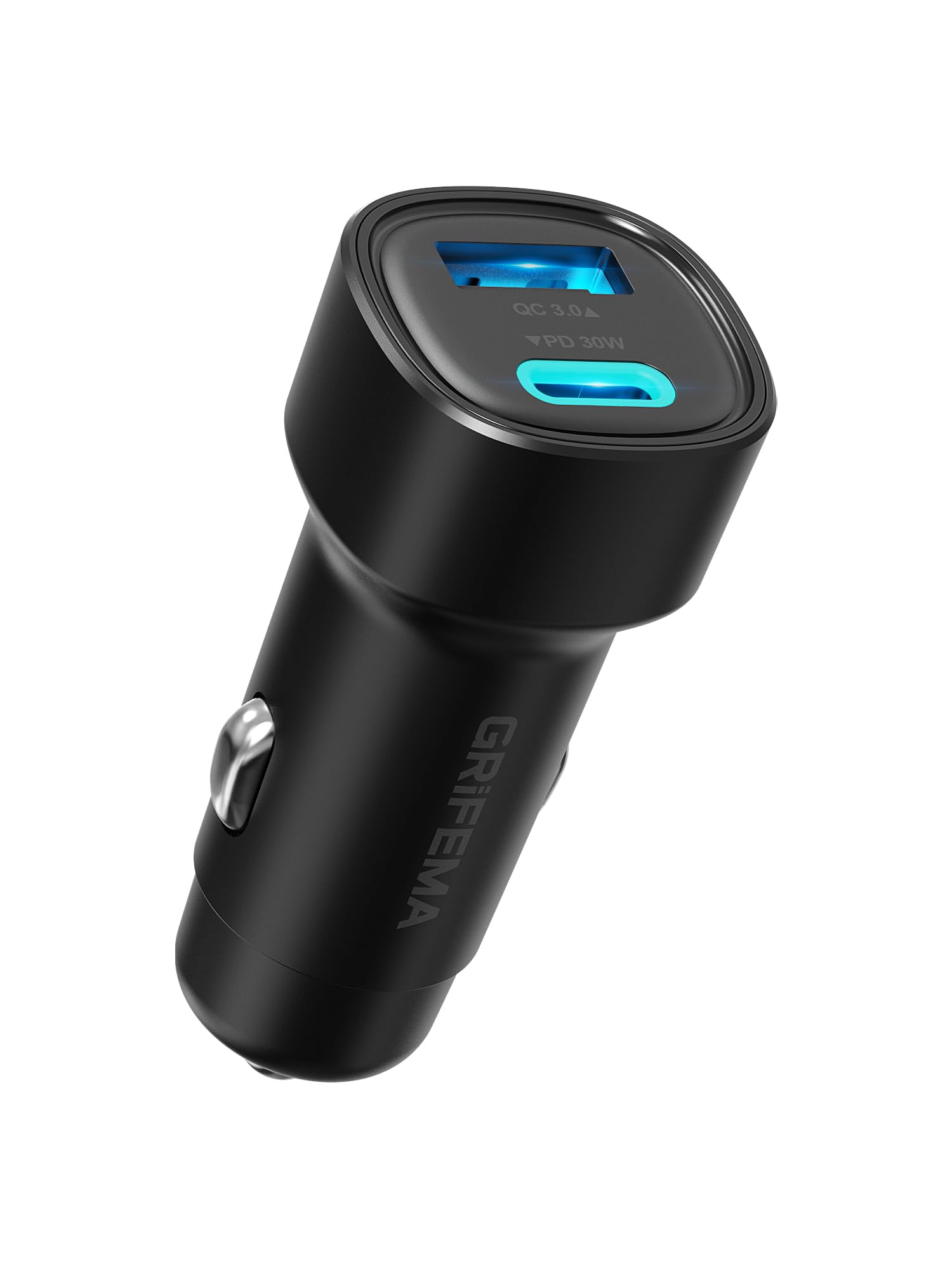 GRIFEMA Caricatore Auto USB C 48W, Adattatore Accendisigari a Doppia Porta con PD 30W e QC 3.0 18W, Ricarica Rapida per iPhone 16 15 14 13 12 Pro, Samsung Galaxy S25 S24 Ultra, iPad, Accessori Auto