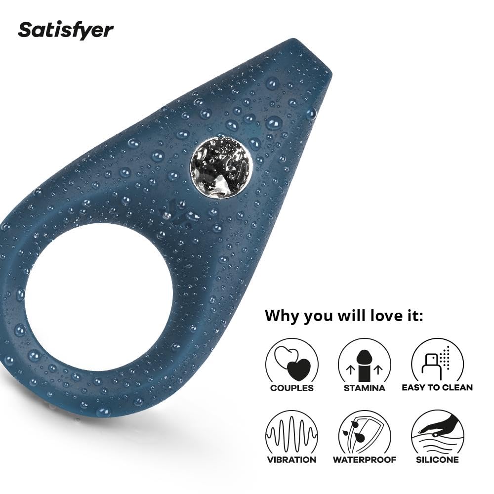 Satisfyer Rocket Cock-Ring | Anillo de Pene Vibrador Silicona con 10 Modos | Juguetes Sexuales para Hombres y Parejas | Intenso Efecto de estasis sanguínea para Erecciones más Largas y más Placer