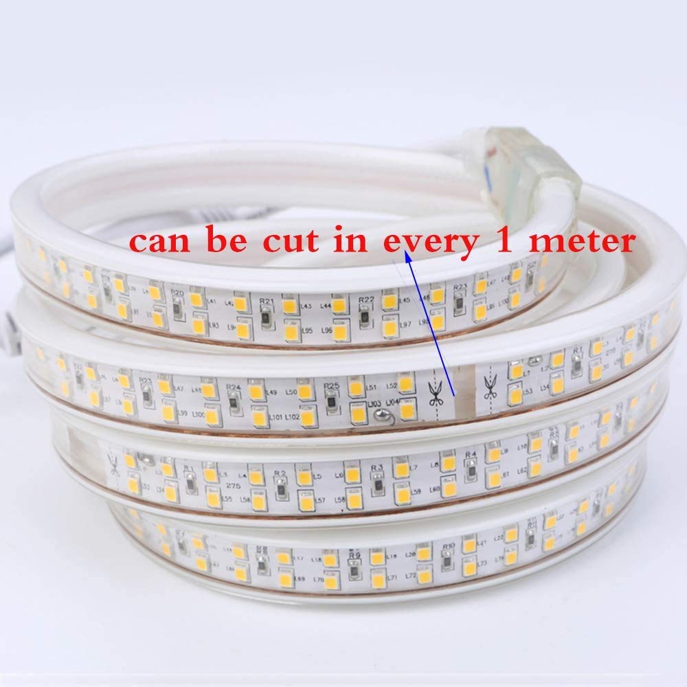 Taśma LED, 220 V AC 2835, 180 diod LED/m IP68, listwa świetlna LED (zimna biel), 12 m