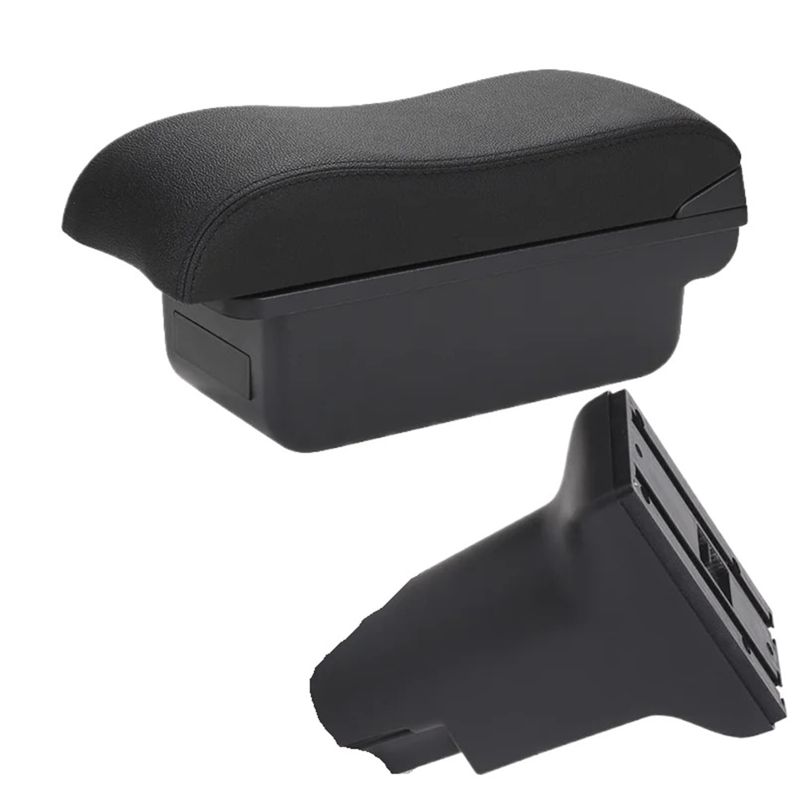 AWGNTQQ Car Armrests For Fiat 500 2012-2025 Car Armrest Auto Storage Box Dedicated Retrofit Parts Interior Accessories(C2 Black line NO USB)