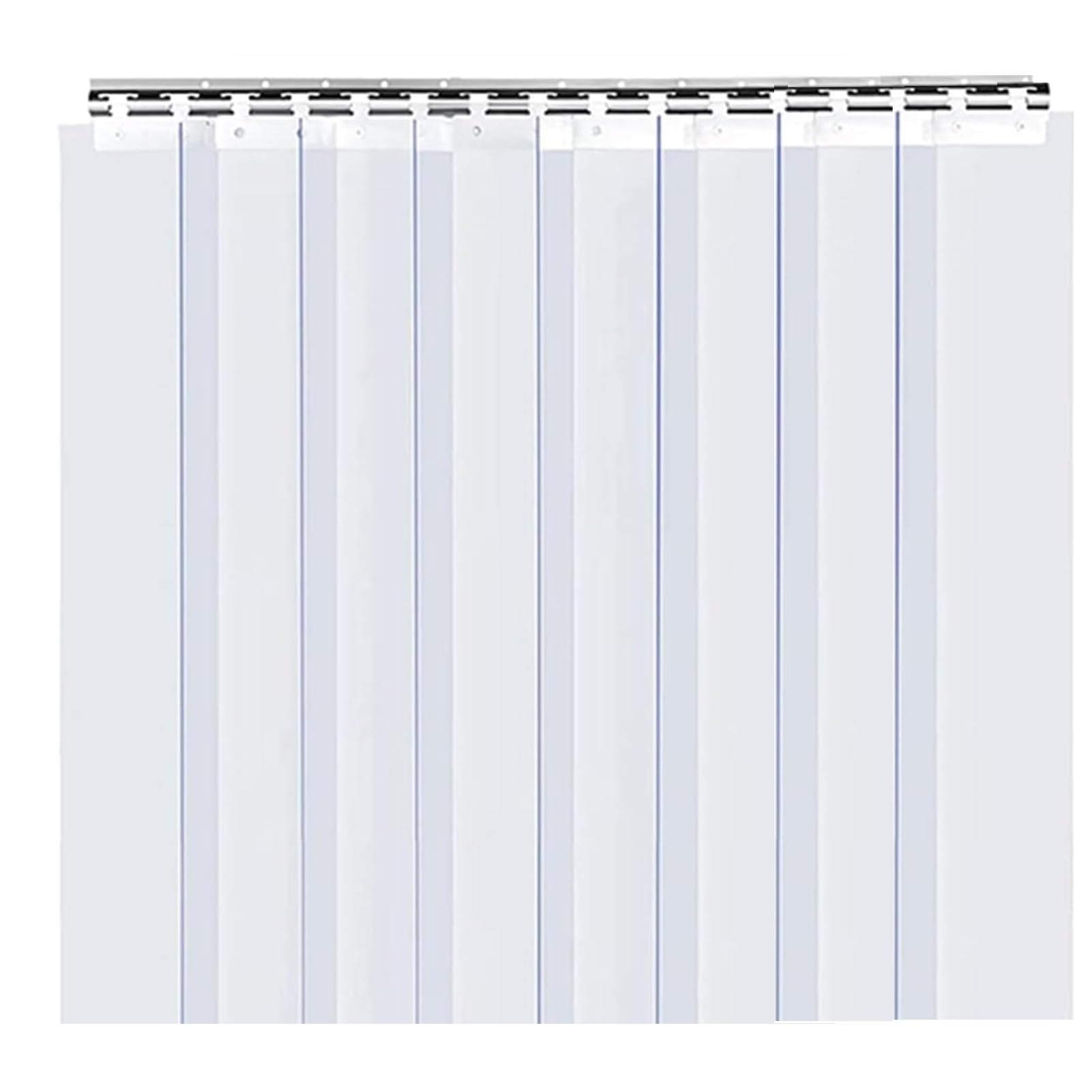 Transparent PVC Streifenvorhang, Kratzfest & Temperaturbeständig Industrieverhang für Kühlraum, Fabriklager, Garage & Supermarkt, Anpassbar (105x200cm/41.34x78.74in)