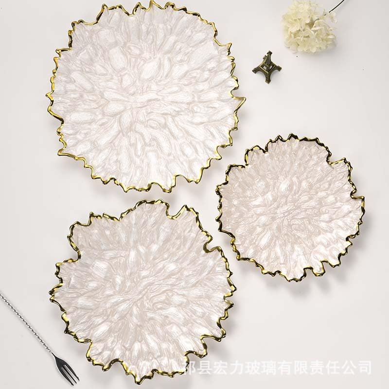 Plato de vidrio blanco 10.53 pulgadas miniatura 1