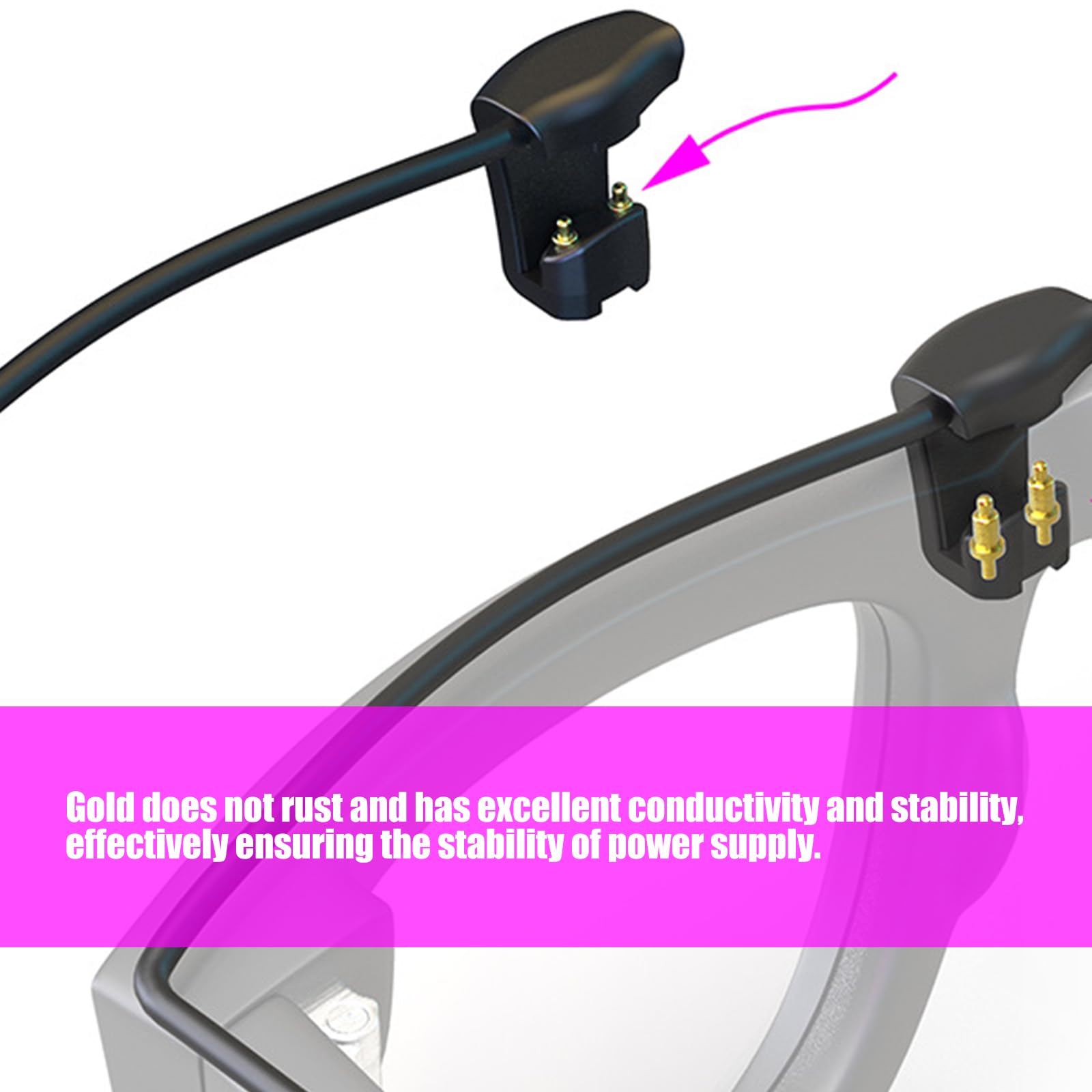 Skyler Smart Glasses - Dispositivo compatto per occhiali intelligenti, con due batterie da 800 mAh e display a LED