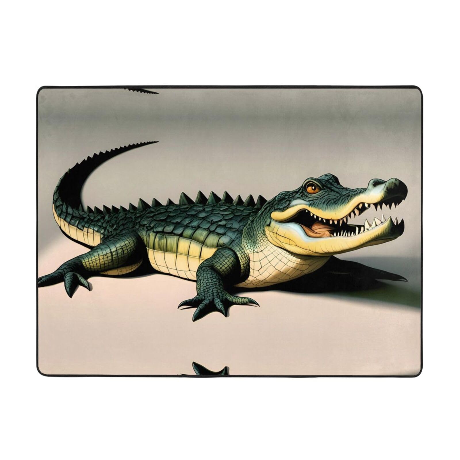 Tapis antidérapant crocodile pour grand salon rectangulaire