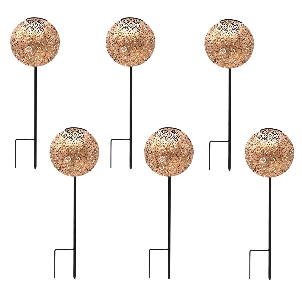 Lumisky AGADIR Solarleuchten im orientalischen Stil, zum Einpflanzen, LED, Warmweiß, Höhe 45 cm, 6 Stück