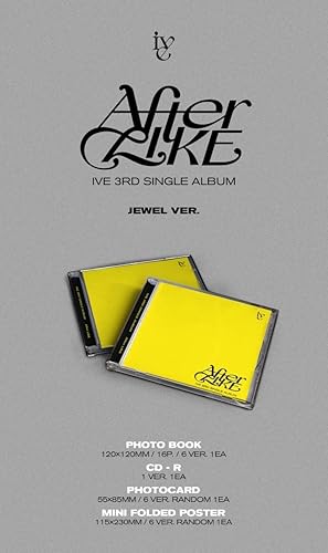 IVE After Like 3er álbum individual JEWEL versión CD+Mini póster plegable en paquete+fotolibro+tarjeta fotográfica+seguimiento sellado (aleatorio) IVE After Like 3er álbum individual JEWEL versión CD+Mini póster plegable en paquete+fotolibro+tarjeta fotográfica+seguimiento sellado (aleatorio)