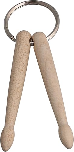 Llavero mini par de llavero de percusión de madera para mochila, cinturón, bolso, decoración de bolsa cruzada (madera de arce), 3.543 in de longitud
