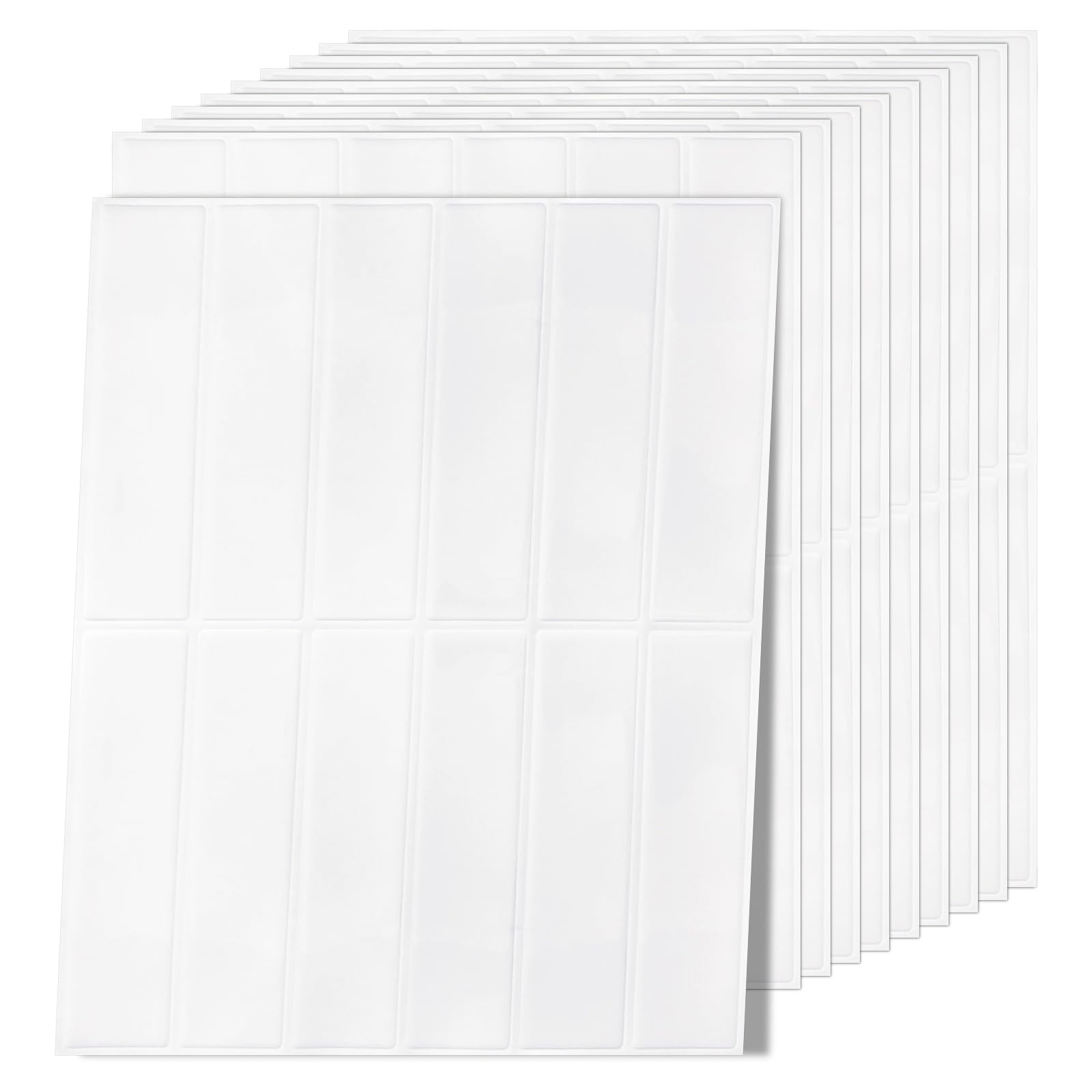 10 Sheets Peel and Stick Wall Tiles, 9 x 11.5 Inch Self Adhesive Wall Tiles for Kitchen Bathroom, Waterproof Heat Resistant Stick on Splashback Tiles, 3D Gel Effect PET Material (White, 9 x 11.5 in) — image 1