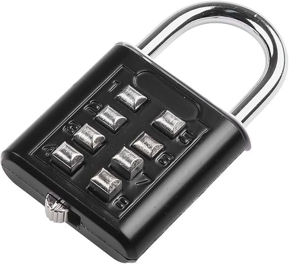 Password Combination Padlock, 8-Digit Zinc Alloy for Suitcase for smart Lock, Keypad Combination Lock for Gym Luggage Locker