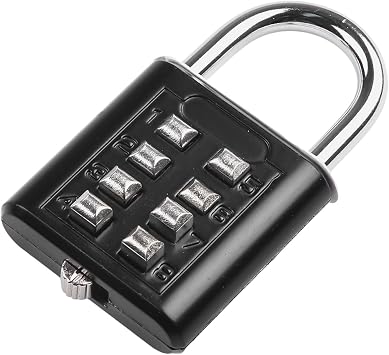 Password Combination Padlock, 8-Digit Zinc Alloy for Suitcase for smart Lock, Keypad Combination Lock for Gym Luggage Locker