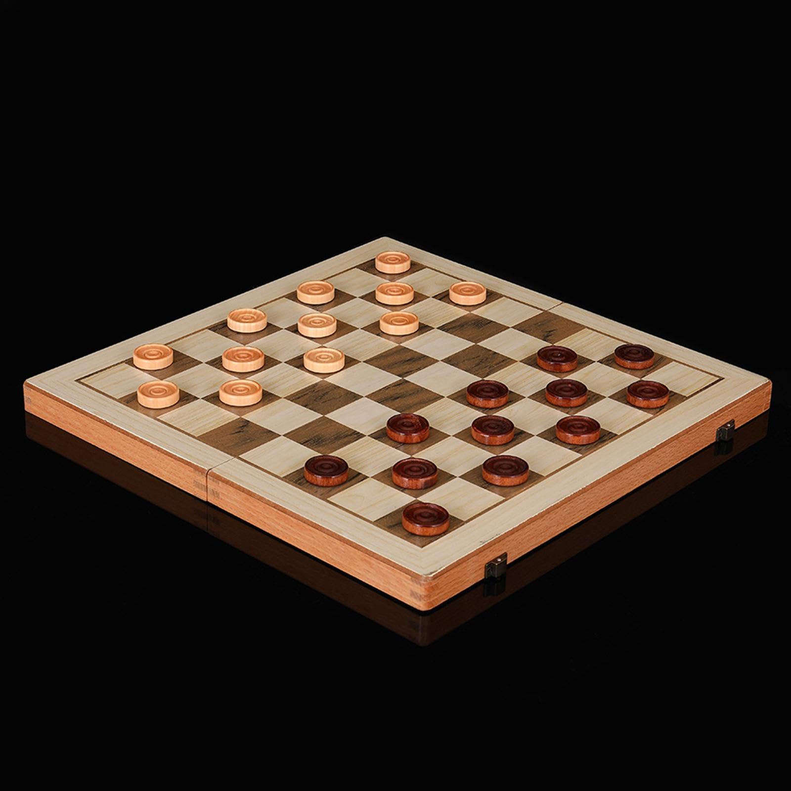 Générique Board de Set D'échecs, échec Pliant En Bois, Jeu de Société D'échecs, Ensemble D'échecs pour Débutants Portables, Jeu de Plateau D'échecs D'échecs Pou, 15po