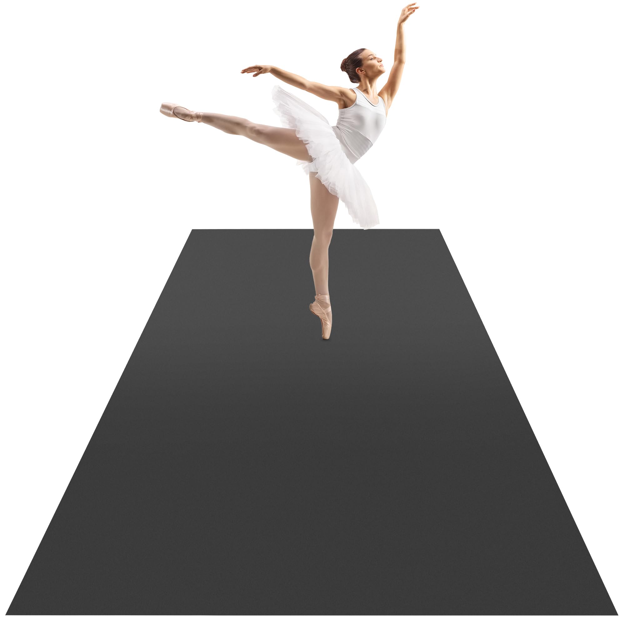 hombys dance floor, pvc dance flooring, non-slip & waterproof portable dance floor roll, dance mat for tap, ballet, modern, jazz, flamenco dancing (box is bent)